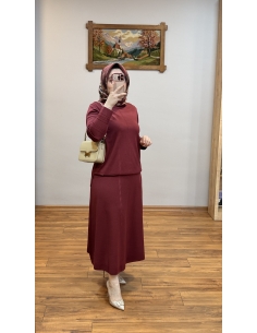 ALVİNA SOĞUK İPLİK TAKIM 45862 BORDO