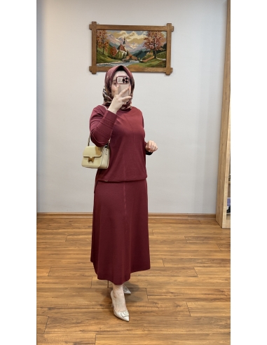 ALVİNA SOĞUK İPLİK TAKIM 45862 BORDO