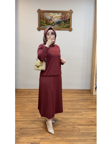 ALVİNA SOĞUK İPLİK TAKIM 45862 BORDO