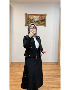 N PRİVE METAL AKSESUARLI TAKIM F15219 SİYAH 2