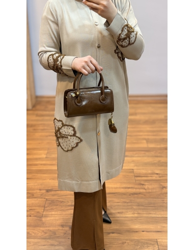 N PRİVE SOĞUK İPLİK HIRKA F17018 BEJ