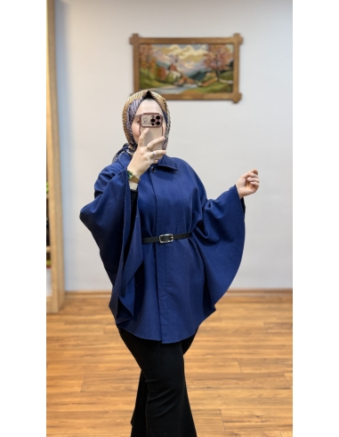 KEMERLİ KAŞE PANÇO SAKS