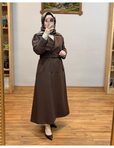 ALVİNA TAM BOY TRENÇ KAHVE 44102