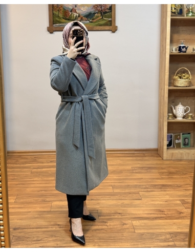 N PRİVE KAŞMİR KAŞE KABAN GRİ