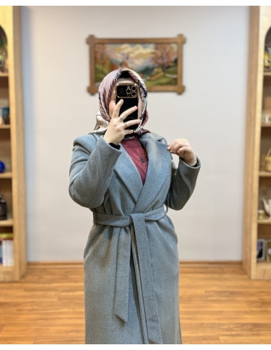 N PRİVE KAŞMİR KAŞE KABAN GRİ