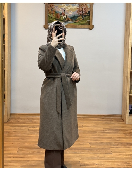 N PRİVE KAŞMİR KAŞE KABAN KAHVE