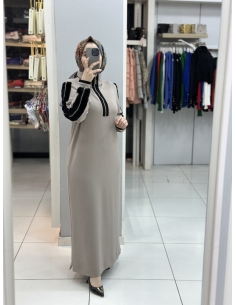 Levidor Oysho Kürklü Elbise 330255 vizon