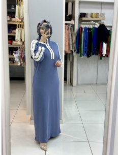 Levidor Oysho Kürklü Elbise 330255 indigo