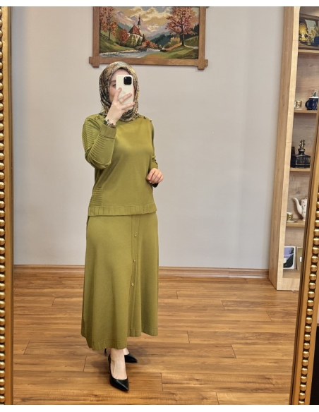 ALVİNA SOĞUK İPLİK TAKIM 45872 YAĞ YEŞİLİ