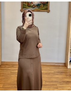 ALVİNA SOĞUK İPLİK TAKIM 45872 KAHVE 2