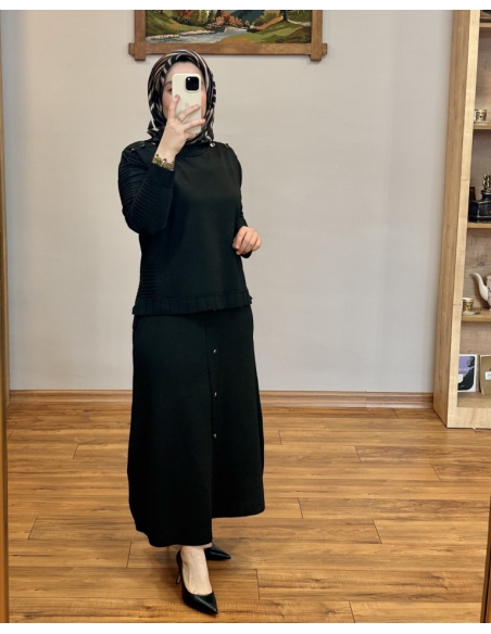 ALVİNA SOĞUK İPLİK TAKIM 45872 SİYAH