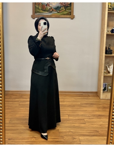 ALVİNA SÜET ELBİSE 46025 SİYAH