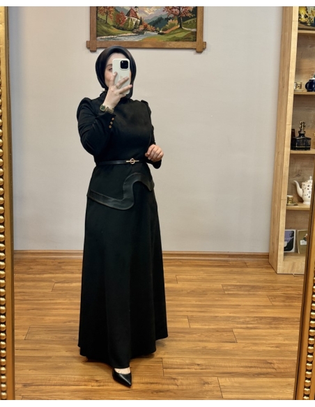 ALVİNA SÜET ELBİSE 46025 SİYAH