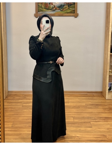 ALVİNA SÜET ELBİSE 46025 SİYAH