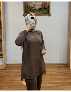 ALVİNA SOĞUK İPLİK TAKIM KAHVE 45873 2