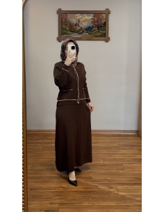 ALVİNA SOĞUK İPLİK TAKIM 45858 KAHVE