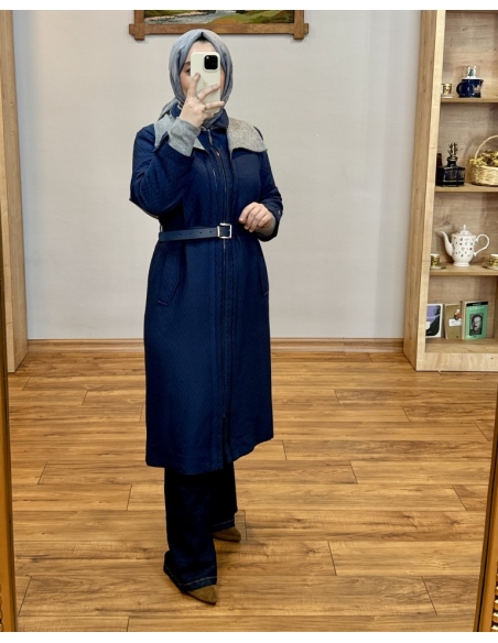 LEVİDOR KAPİTONE TRENÇ LACİVERT 560069