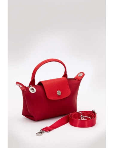 Lacivert Mini Boy Deri Kapak Detaylı El Çantası...