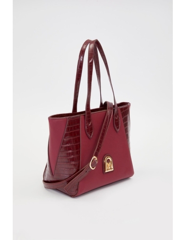 LEVİDOR DERİ DETAY OMUZ ÇANTASI 930535 BORDO