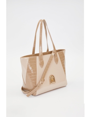 LEVİDOR DERİ DETAY OMUZ ÇANTASI 930535 vizon-krem