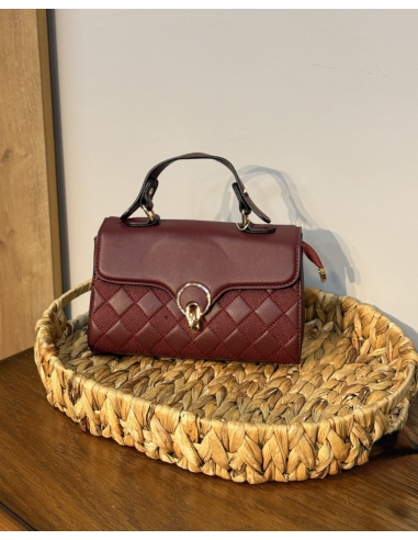 LEVİDOR DAMA DESEN OMUZ ÇANTASI 930085 BORDO