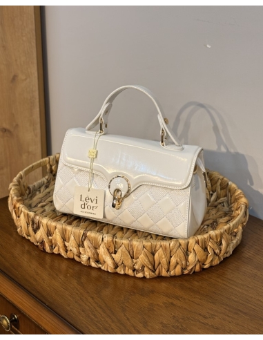 LEVİDOR DAMA DESEN OMUZ ÇANTASI 930085 BEYAZ