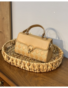 LEVİDOR DAMA DESEN OMUZ ÇANTASI 930085 CAMEL