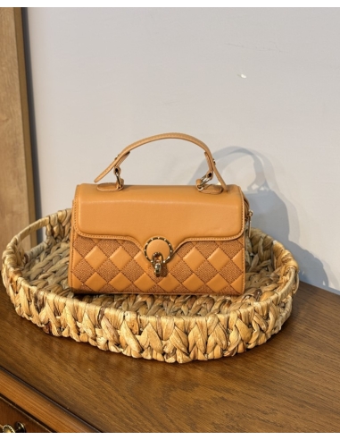 LEVİDOR DAMA DESEN OMUZ ÇANTASI 930085 TABA