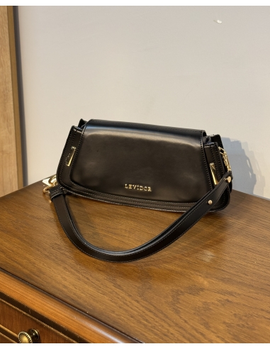 LEVİDOR KAPAKLI BAGET ÇANTA 930512 SİYAH