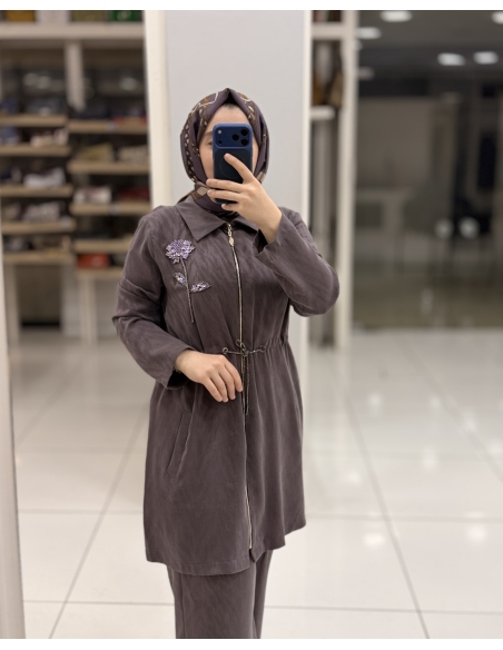 KONSEVİL İPEK CUPRA TAKIM 3024 mürdüm