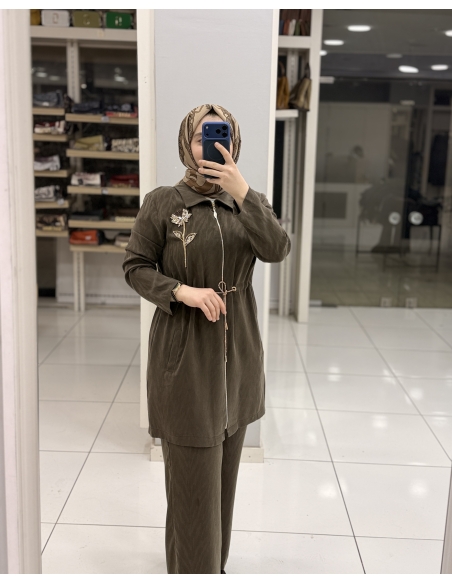 KONSEVİL İPEK CUPRA TAKIM 3024 acı kahve