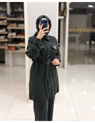 KONSEVİL İPEK CUPRA TAKIM 3023 siyah