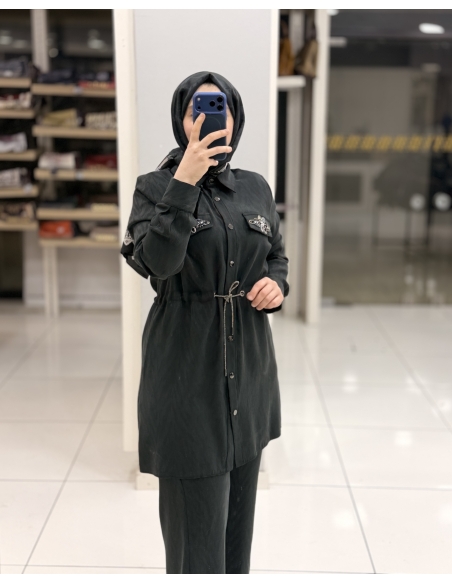 KONSEVİL İPEK CUPRA TAKIM 3023 siyah