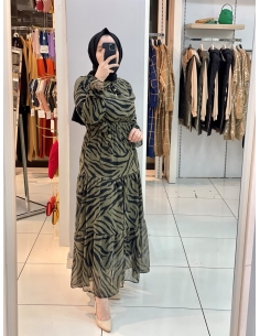 Zebra  Elbise 2106 yeşil