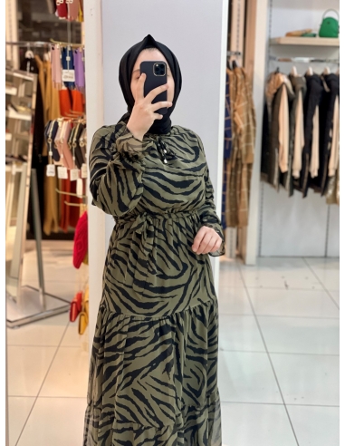 Zebra  Elbise 2106 yeşil