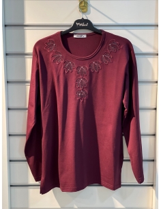 İrem Anne Penyesi Taşlı Bordo