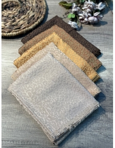 Leopar Desenli Yakma Şal