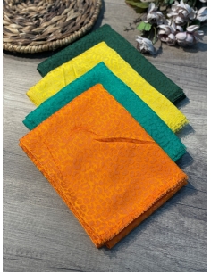 Leopar Desenli Yakma Şal