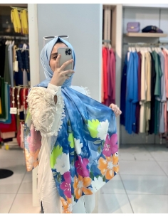 Harem Monalisa Şal GÖK MAVİ