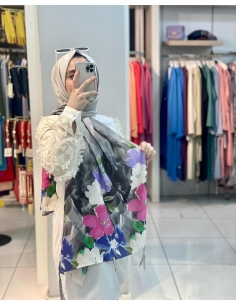 Harem Monalisa Şal BEYAZ