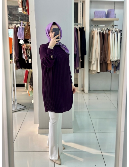 N Prive Plise Tunik MOR