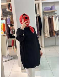 N Prive Plise Tunik SİYAH