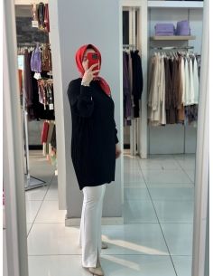 N Prive Plise Tunik SİYAH 2