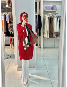 N Prive Plise Tunik KIRMIZI