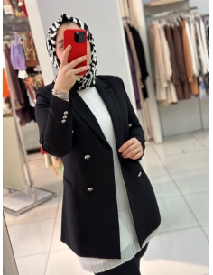 N Prive Kruvaze Ceket Takım 15010 SİYAH