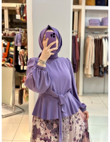 Levidor 2li Plise Takım LİLA