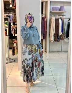 Levidor 2li Plise Takım BUZ MAVİ