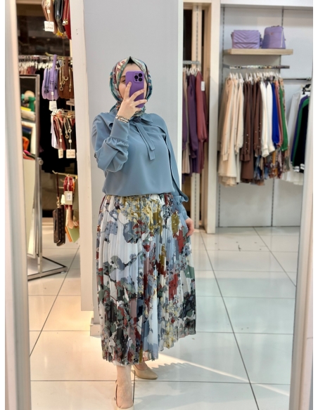 Levidor 2li Plise Takım BUZ MAVİ