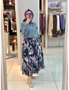 Levidor 2li Plise Takım İNDİGO-LACİ