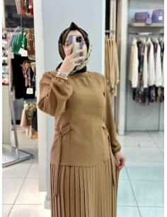 Özkayalar Belden Bağlamalı Plise Takım CAMEL 2